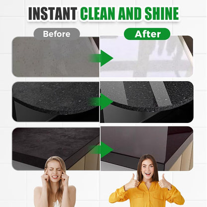 Nano Crystal Coating Agent For Tile & Furniture, Granite Countertop Cleaner and Sealer with Protection, Quartz Marble Stone Polish Cleaner for Permanent Hold & Shine Effect Fast Drying (3PCS)