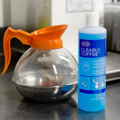 Urnex Clearly Coffee Pot Cleaner - 3 Pack - Made in the USA - French Press Liquid Cleaner for Glass Bowls Airpots Satellite Brewers and Thermal Servers Removes Coffee Oils