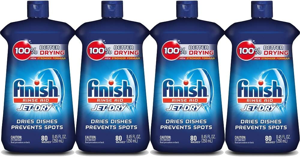 Finish Jet-Dry Rinse Aid, 8.45oz, Dishwasher Rinse Agent & Drying Agent (4X8.45oz)