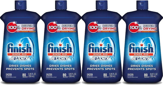 Finish Jet-Dry Rinse Aid, 8.45oz, Dishwasher Rinse Agent & Drying Agent (4X8.45oz)