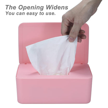 Diaper Wipes Dispenser, Baby Wipes Case, Baby Wipe Holder Keeps Diaper Wipes Fresh, Wipe Container with Non-Slip Feet (Black)