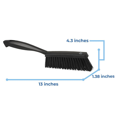 Vikan 45894 Bench Cleaning Brush, Polypropylene/Polyester Medium Bristle Dustpan Brush & Sweeper, 14 Inch, Red