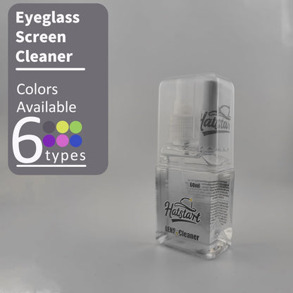 2-Pack Eye Glasses Cleaner Spray, Travel-Sized Screen Cleaning Kit with Touchscreen Mist for iPhone, Sunglasses, Computer, Laptop Screens, Phone Electronics with Eyeglass Cloth and Case Lid - Hatstart