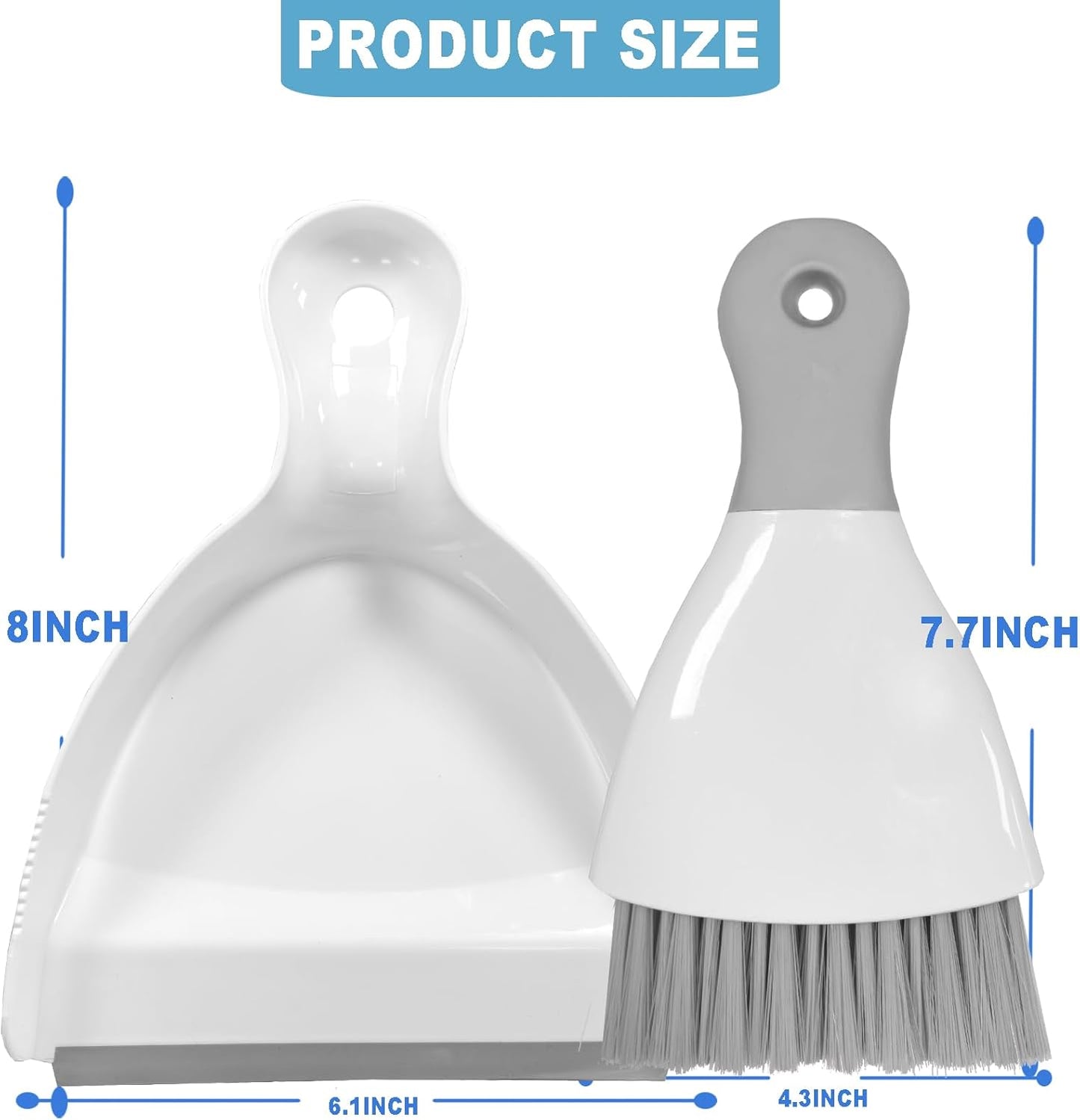 Mini Broom with Dustpan Combo Set Small Dust pan and Brush Set Quick Cleanup Tools for Kitchen Table Keyboards Pets Nest Sofa (Green)