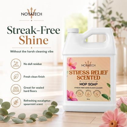 NOYATECH Scented Mop Soap – Stress Relief Aromatherapy Floor Cleaner Concentrate | Non-Toxic, Pet Safe, No Residue | Safe for Hardwood, Tile, Marble, Stone & Grout | All Mop Types | Made in USA