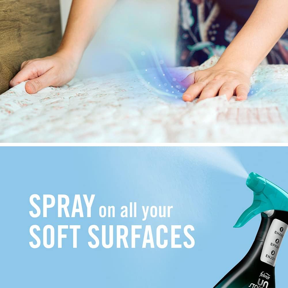 Unstopables Touch Fabric Spray and Odor Fighter, Fresh & Breeze, 16.9 oz, Pack of 2