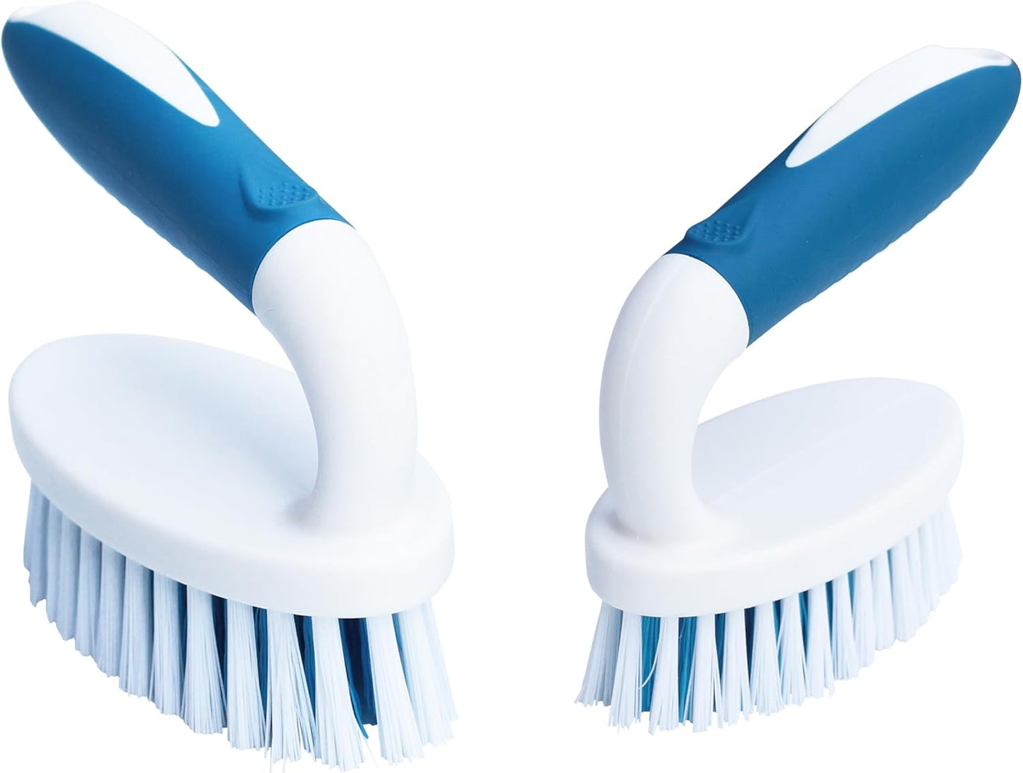 2 Pack Scrub Brushes, Cleaning Brush with Stiff Bristles, Handheld Scrubber for Bathroom, Shower, Tile, Carpet, Bathtub & Floor
