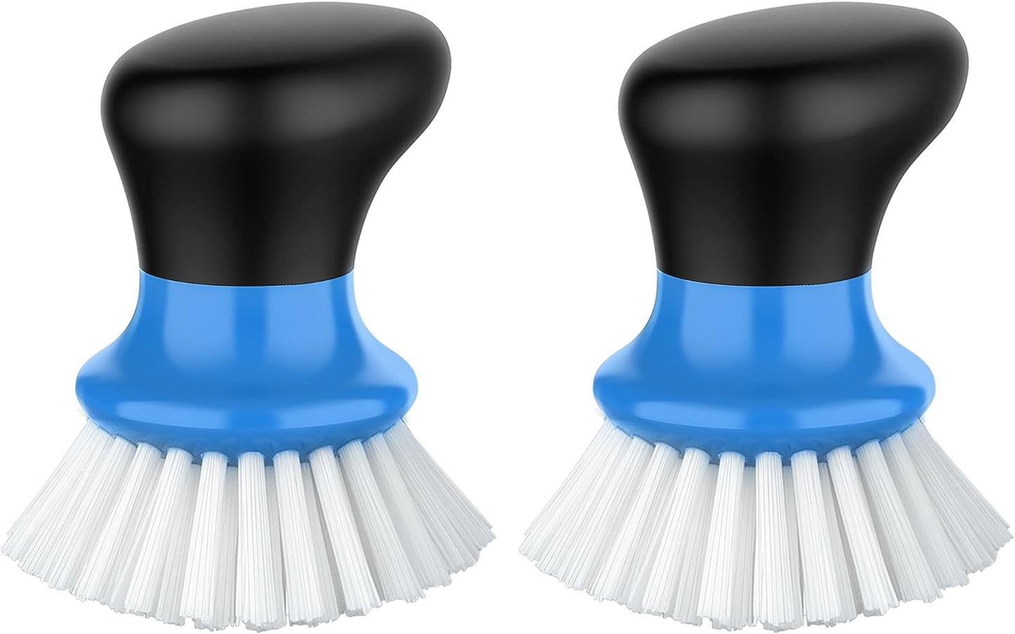 MR.SIGA Dish Scrub Brush, Palm Brush Dish Scrubber with Ergonomic Grip, Kitchen Brushes for Dishes, Gray, Pack of 2