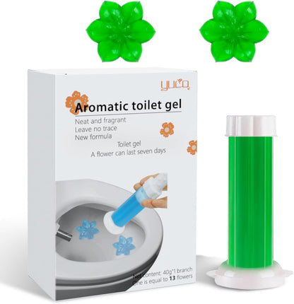 YUCO Toilet Gel Stamps Floral Shaped Toilet Bowl Cleaner Gel, Helps to Clean the Toilet, Preventing Urine Stains and Limescale Keeping it Fresh and Clean(Pack of 1, Ocean)