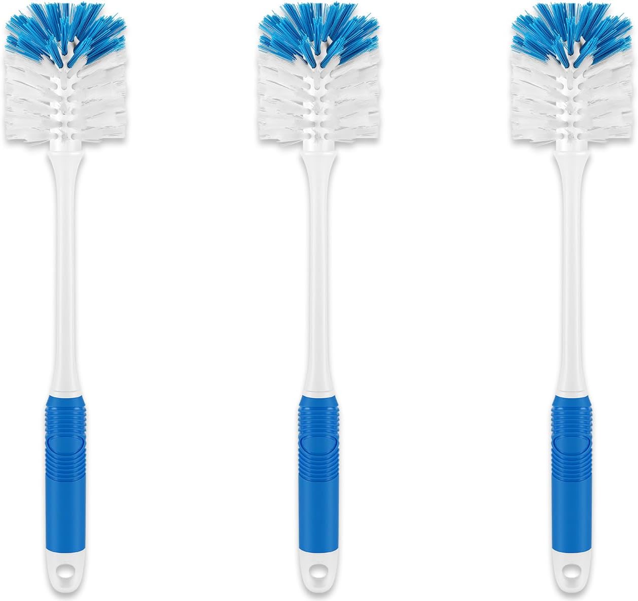 Bottle Brush Cleaner Set—Long Water Bottle Brushes with Dual & Stiff Bristles for Tumblers, Cups, Glassware & Baby Bottles, 4 Pack