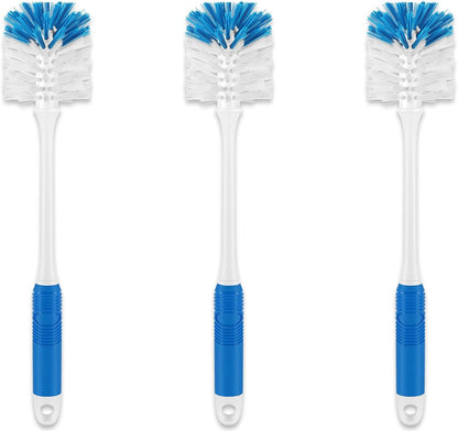 Bottle Brush Cleaner Set—Long Water Bottle Brushes with Dual & Stiff Bristles for Tumblers, Cups, Glassware & Baby Bottles, 4 Pack