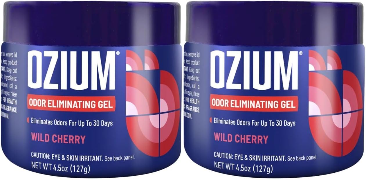 Ozium 4.5 Oz. Odor Eliminating Gel for Homes, Cars, Offices and More, Original, 4 Pack