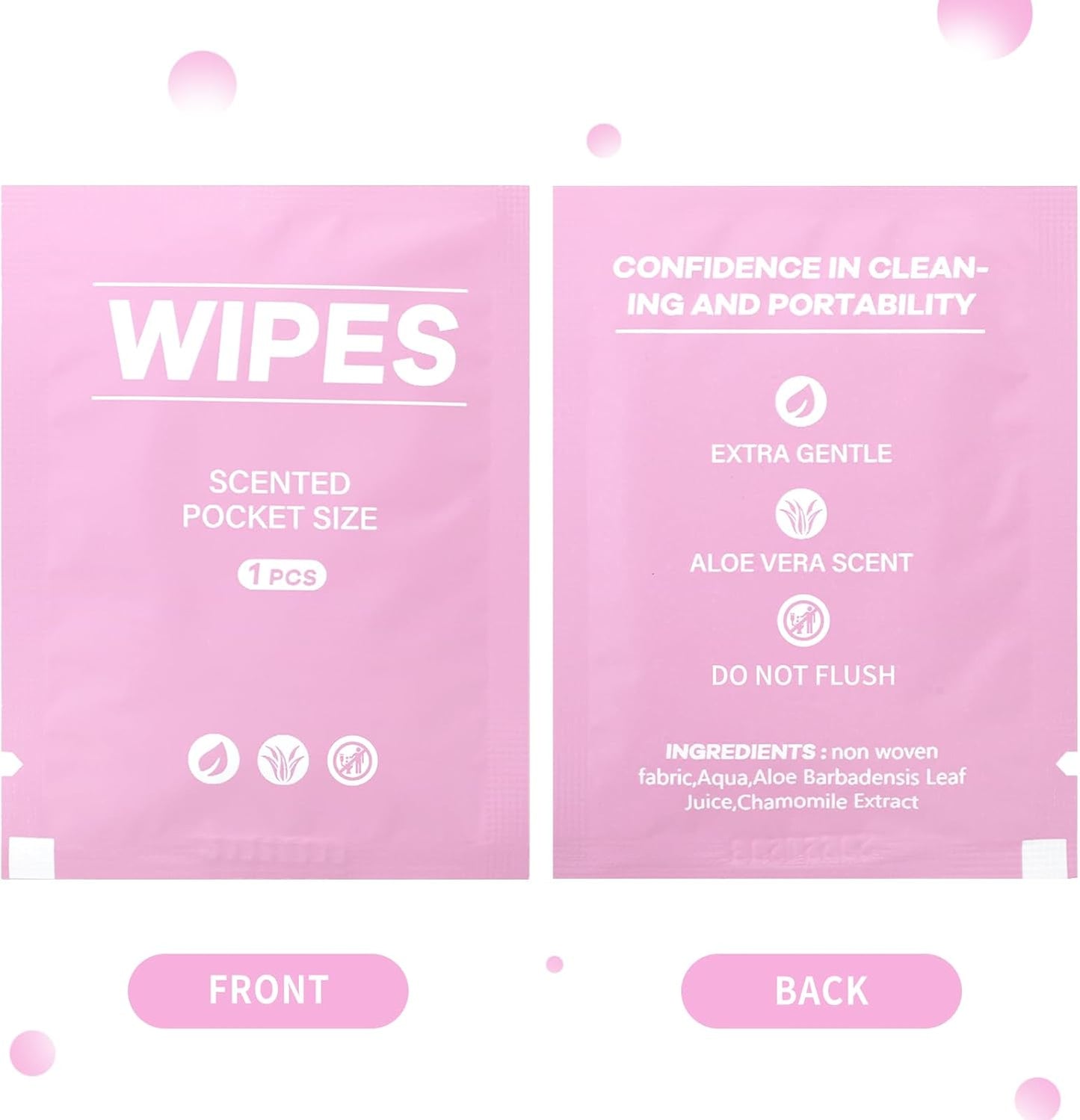 400 Pcs Butt Wet Wipes for Women Individually Wrapped Wipes for Women Man Travel Hand Face Body Cleaning Adults Bathroom Toilet Daily Use(White)