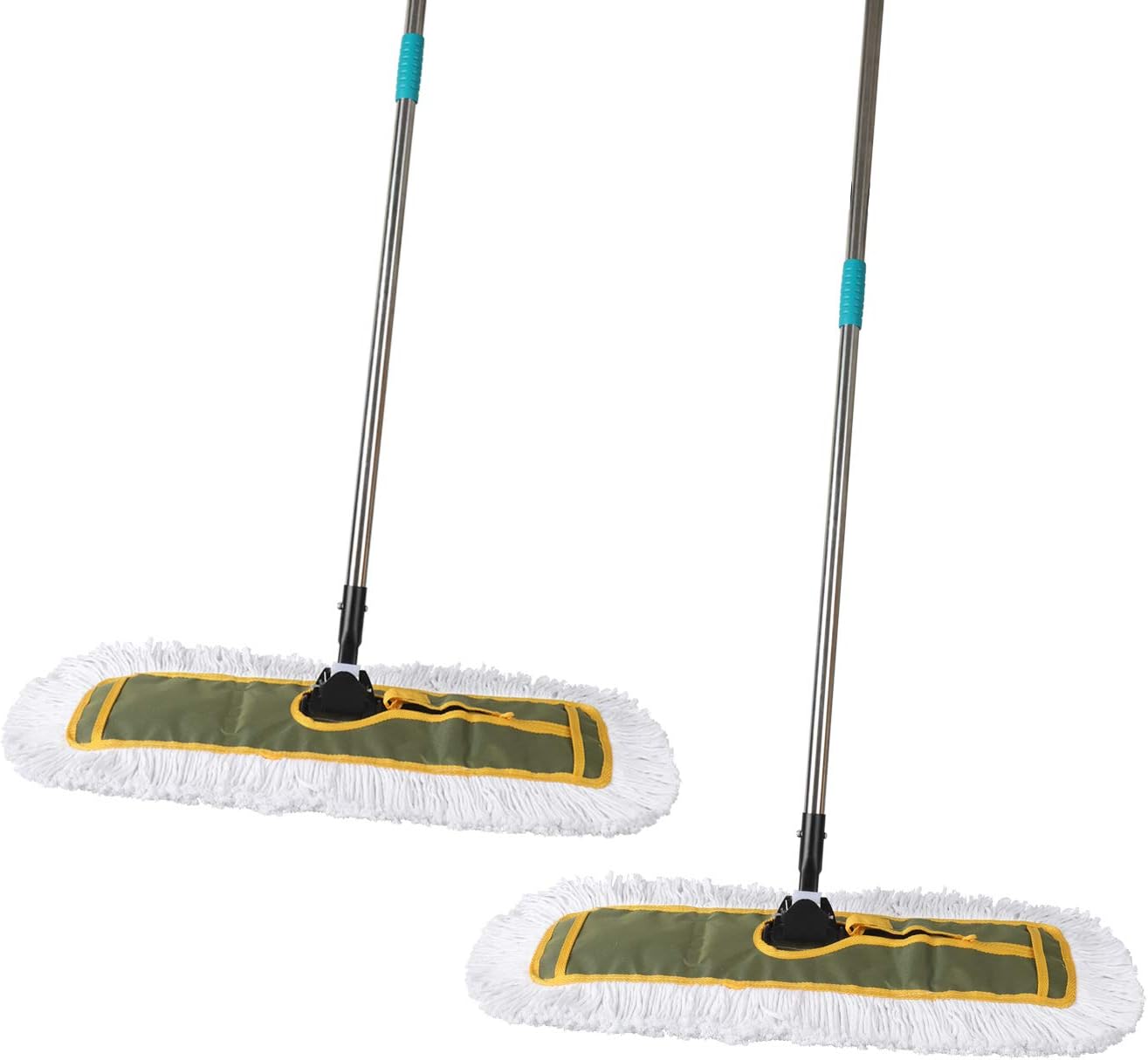 OFO 36inch Industrial Commercial Dust Mop 2 Sets //Heavy Duty Dust Mop // 63inch Length Stainless Steel Handle //Easily Clean Large Area Factory,Shopping Mall,Garage