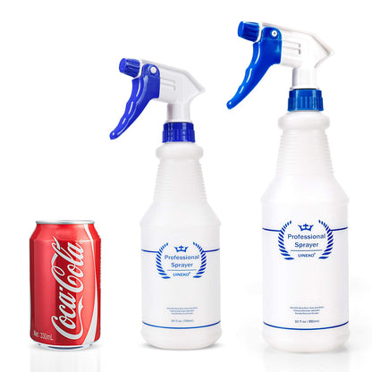 Plastic Spray Bottle 2 Pack, 32 Oz, All-Purpose Heavy Duty Spraying Bottles Leak Proof Mist Empty Water Sprayer for Cleaning Solution, Essential Oils, Hair, Planting, Pet with Adjustable Nozzle - Red