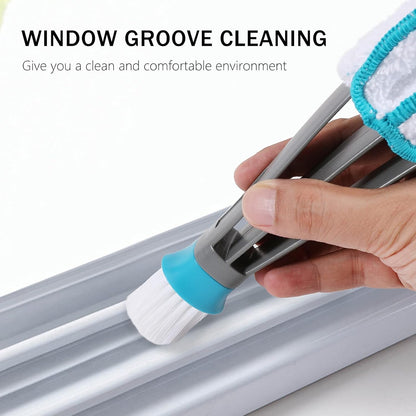 SetSail Blind Duster, Window Cleaner Duster Brush with 5 Microfiber Sleeves, Cleaning Tools for Vertical Blinds Air Conditioner Dust Ceiling Fans Dust Collector