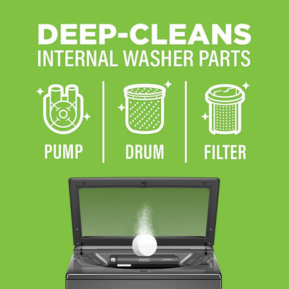 Affresh Washing Machine Cleaner, Helps Power Away Odor Causing Bacteria & Grime Deep Inside Pump, Valve & Hoses, 5 Time Release Tablets, 5 Month Supply
