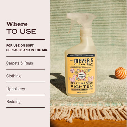 Mrs. MEYER'S CLEAN DAY Pet Stain & Odor Fighter, Orange Blossom Scent, 16oz