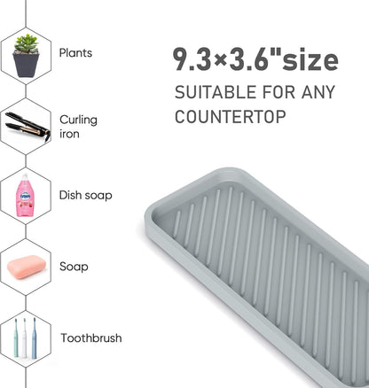 EG-SIPRO Silicone Sponge Holder, Kitchen Sink Organizer Tray, Sponge Caddy for Bathroom Counter, Dish Soap Holder, Scouring Pad