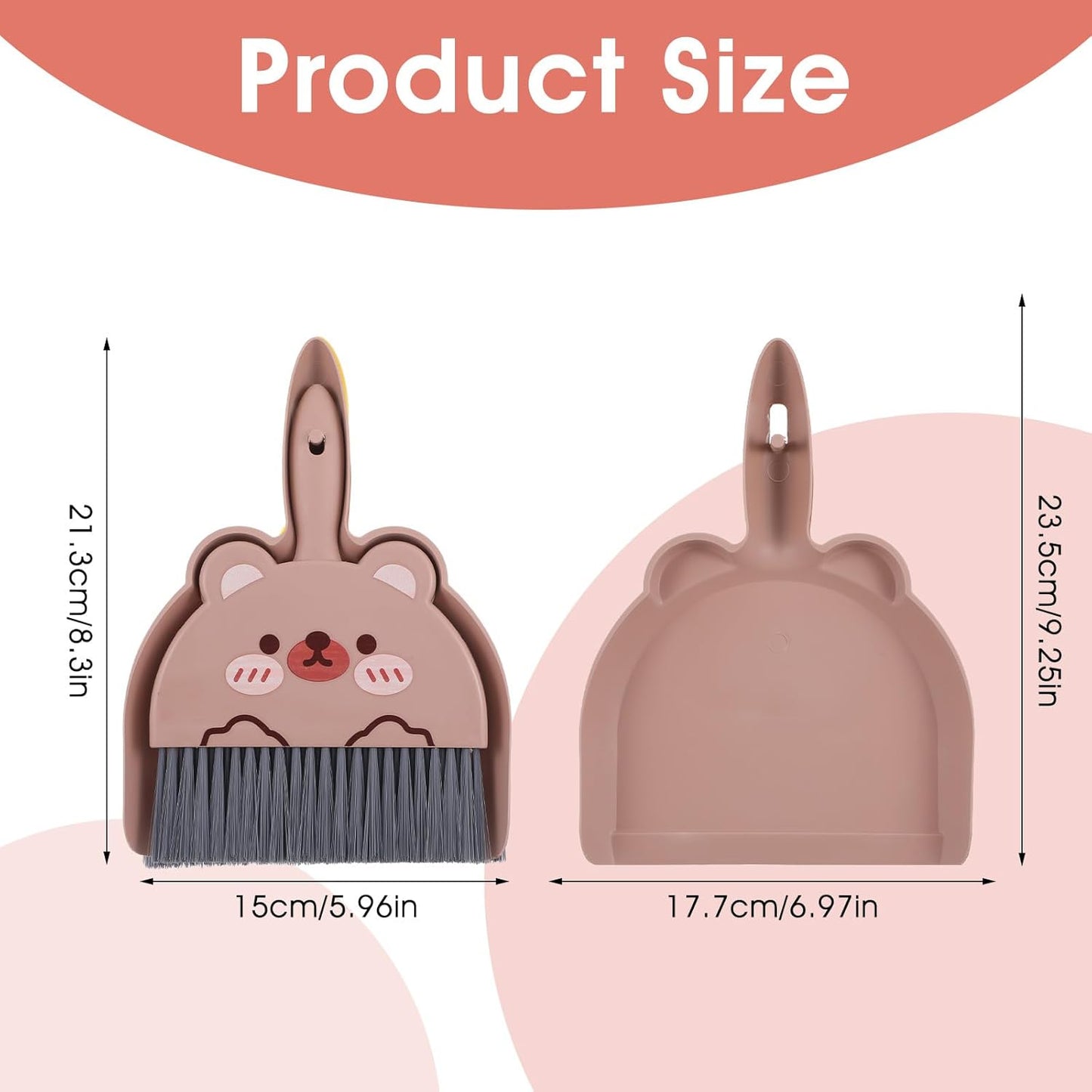 Upgrade Small White Broom and Dustpan Set, Hand Dustpan and Brush Set, Cute White Mini Broom and Dust pan Sets, Little Dust Pan for Home Use Tabletop Debris Cleaning Pet Cages Guinea Pig Cages