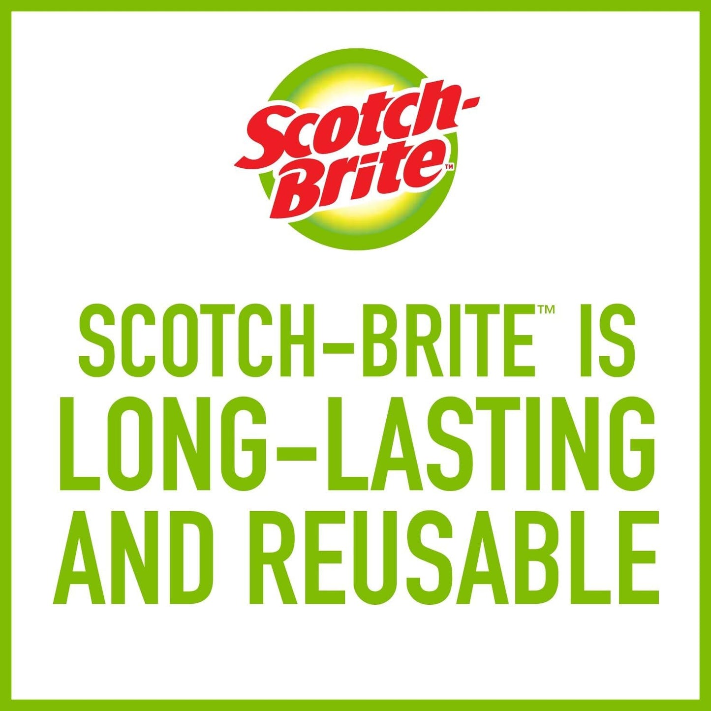 Scotch-Brite Non-Scratch Plastic Scrubbing Pads, Cleans Dishes Without Scratching, 3 Scrubbing Pads