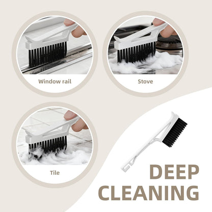 CLEANGOR Grout Cleaner Brush V Shape, Stiff Grout Cleaning Brushes for Tile Floor,Magic Brush, Bathroom Accessory, Cleaning Tools, Grout Scrub Brush Set for Shower, Bathroom, Kitchen, Household Use
