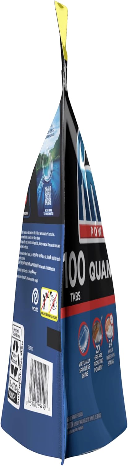 Finish Quantum Dishwasher Pods, No Pre-Rinse Dishwasher Detergent Soap Removes 24HR Dried-On Stain and Grease, Leaving a Virtually Spotless Shine, 82 Count