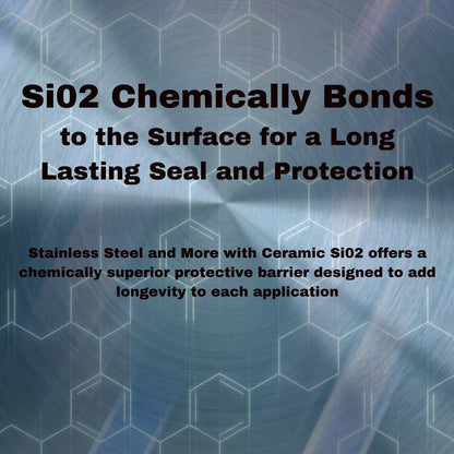 Stainless Steel and More - Stainless Steel Cleaner and Polish with Si02 Ceramic sealer to resist fingerprints, smudges and water spots