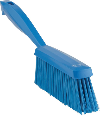 Vikan 45871 Bench Cleaning Brush, Polypropylene/Polyester Soft Bristle Dustpan Brush & Sweeper With Handle, 14-Inch, Pink