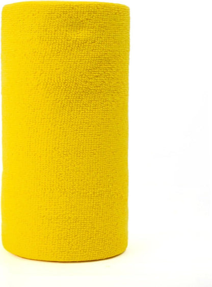 Microfiber Cleaning Cloths Roll of 20 - Tear-Off Reusable Washable Towels, 9.8x9.8 Inches, Absorbent and Lint-Free, Scratch-Free for Car Detailing, Household Cleaning, Kitchen, Windows(Yellow)