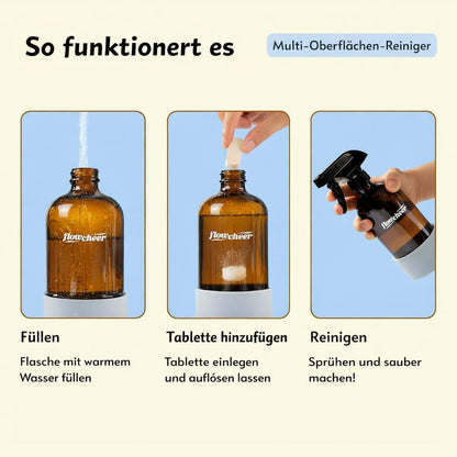 flowcheer Multi Surface Cleaner Refills -All Purpose Cleaning Tablets-Makes 192 fl oz(12 x 16 Fl oz) Bottles of Spray Cleaner for Household&Kitchen Cleaning-Lavender Scent(Not Included Bottles)