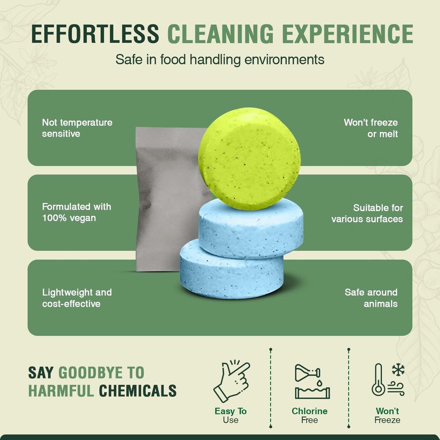All Purpose Cleaner Tablets – Ecocert Certified & Pet Friendly – Multipurpose Cleaner for Kitchen, Bathroom, Glass & Stain Removal – Concentrated Lemon Scent - 4 Pack Makes 3 Liters