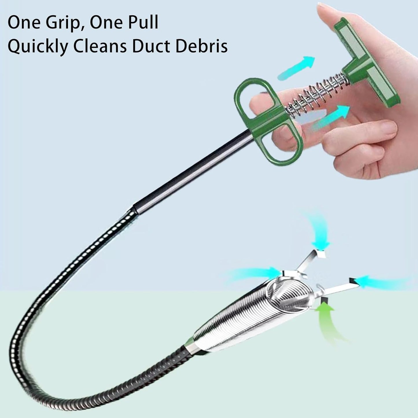76 inch Drain Snake,Drain Clog Remover - Flexible Grabber Claw Pick Up Reacher Tool for Home Sink, Bathroom Tub,Drain, Toilet, Tight Spaces