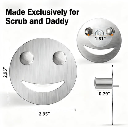 Yoshiky Stainless Steel Smiley Face Dish Sponge Holder, Silver Sink Caddy Organizer Storage with Suction Cup for Kitchen, Kitchen Sink Accessories Decor Scrubber Holder with Gift Box