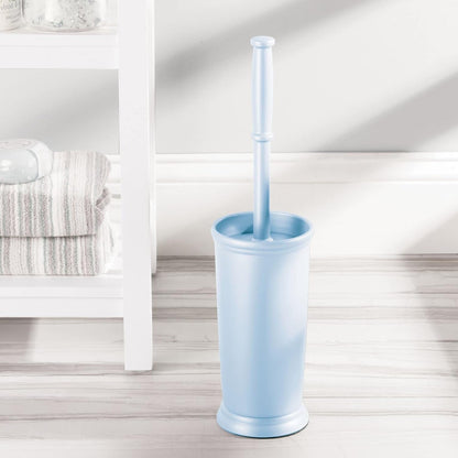 mDesign Metal Freestanding Slim Toilet Bowl Brush and Holder