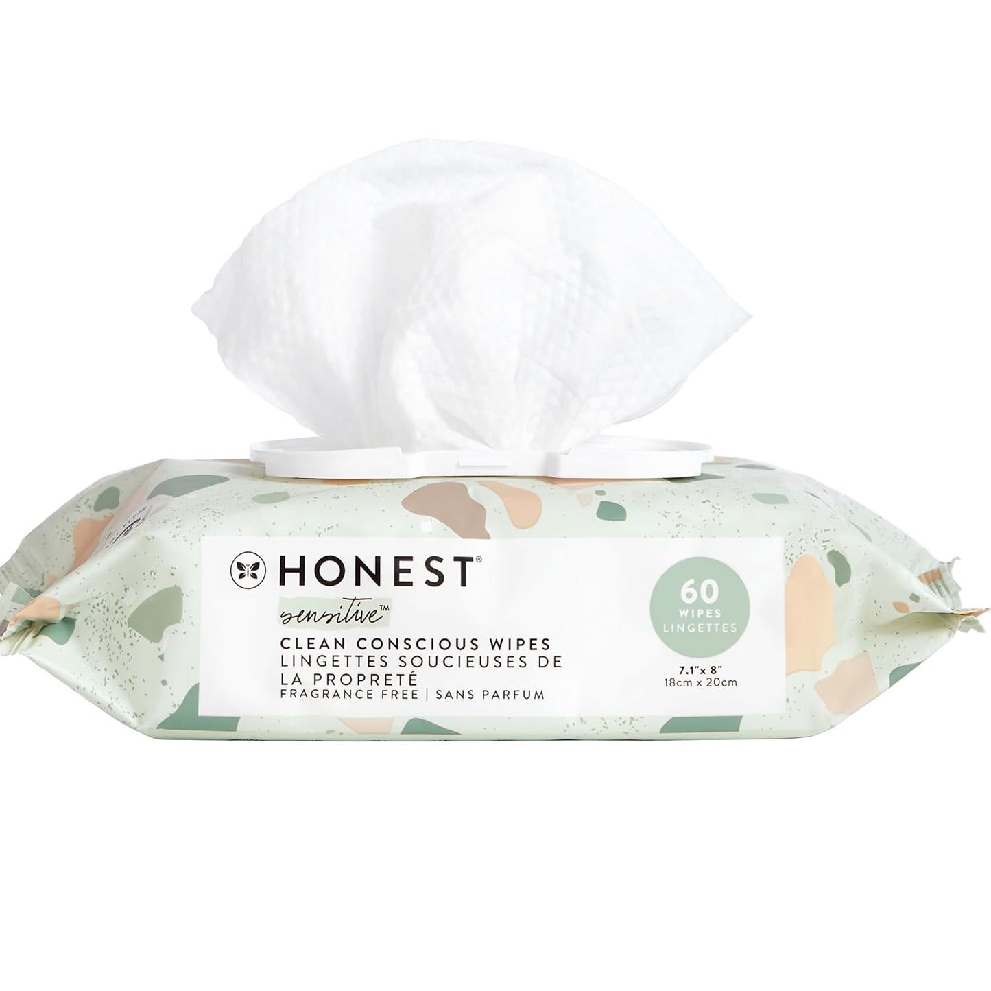 The Honest Company Hypoallergenic Multi-Use Baby Wipes for Sensitive Baby Skin, Rose Blossom, 60 Count