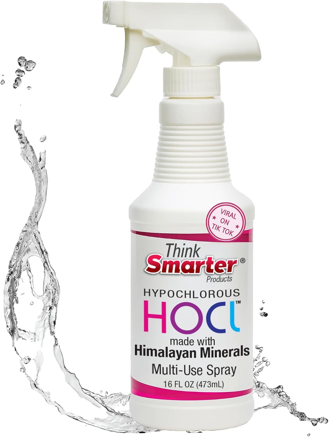 Think Smarter Products HOCL All-Purpose Cleaner with Hypochlorous Acid, All-Natural Surface Cleaner, & Skin Hydrator 8fl oz Clear Spray