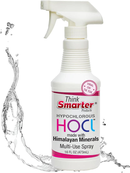 Think Smarter Products HOCL All-Purpose Cleaner with Hypochlorous Acid, All-Natural Surface Cleaner, & Skin Hydrator 8fl oz Clear Spray