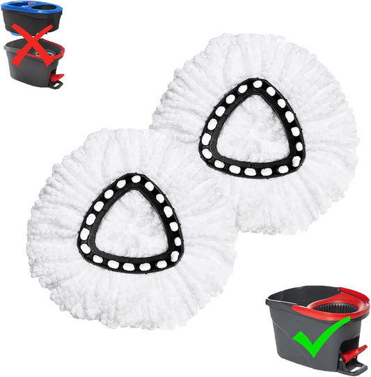 4 Pack Mop Replacement Heads for O-Ceda EasyWrin Spin Mop, Microfiber Spin Mop Refills, Easy Cleaning Mop Head Replacement
