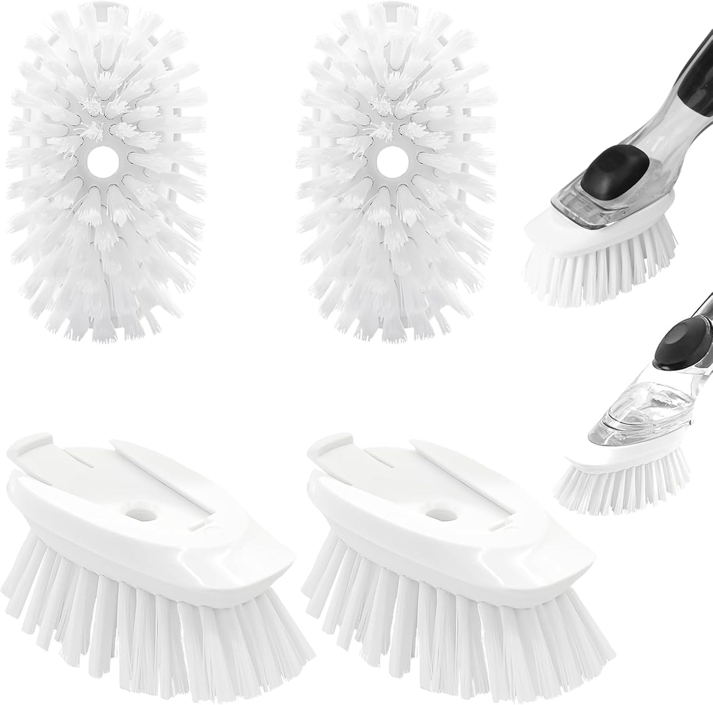 Dish Brush Refills, 12 Pack Dish Brush Replacement Head, Brush Dispenser Refill Fits Soap Dispensing Handle
