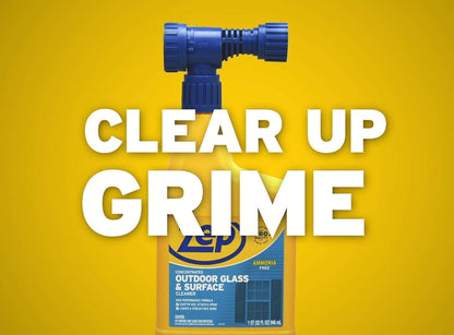 Zep Hose-End Outdoor Cleaner - 32 Ounces - U49910 - Great for Outdoor Glass and Surfaces