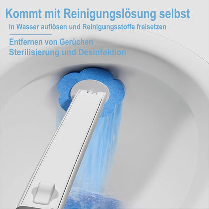 Disposable Toilet Brush， 2 Pack Toilet Wand and Holder with 54 Cleaner Refills Disposable Toilet Cleaning System Cleaner Pads for Toilet Bowl，Bathroom Cleaning，Sink，Bathtub - White