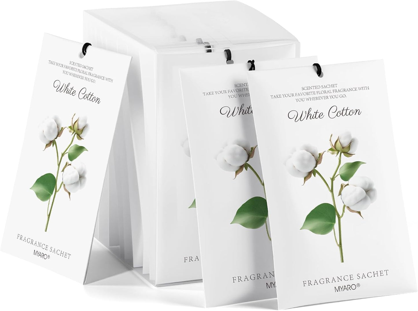MYARO 12 Pack Fresh Linen Scented Sachets for Drawer, Closet & Car Air Freshener Bags | Odor Eliminator & Fabric Refresher | Crisp, Clean Home Fragrance Gift Set