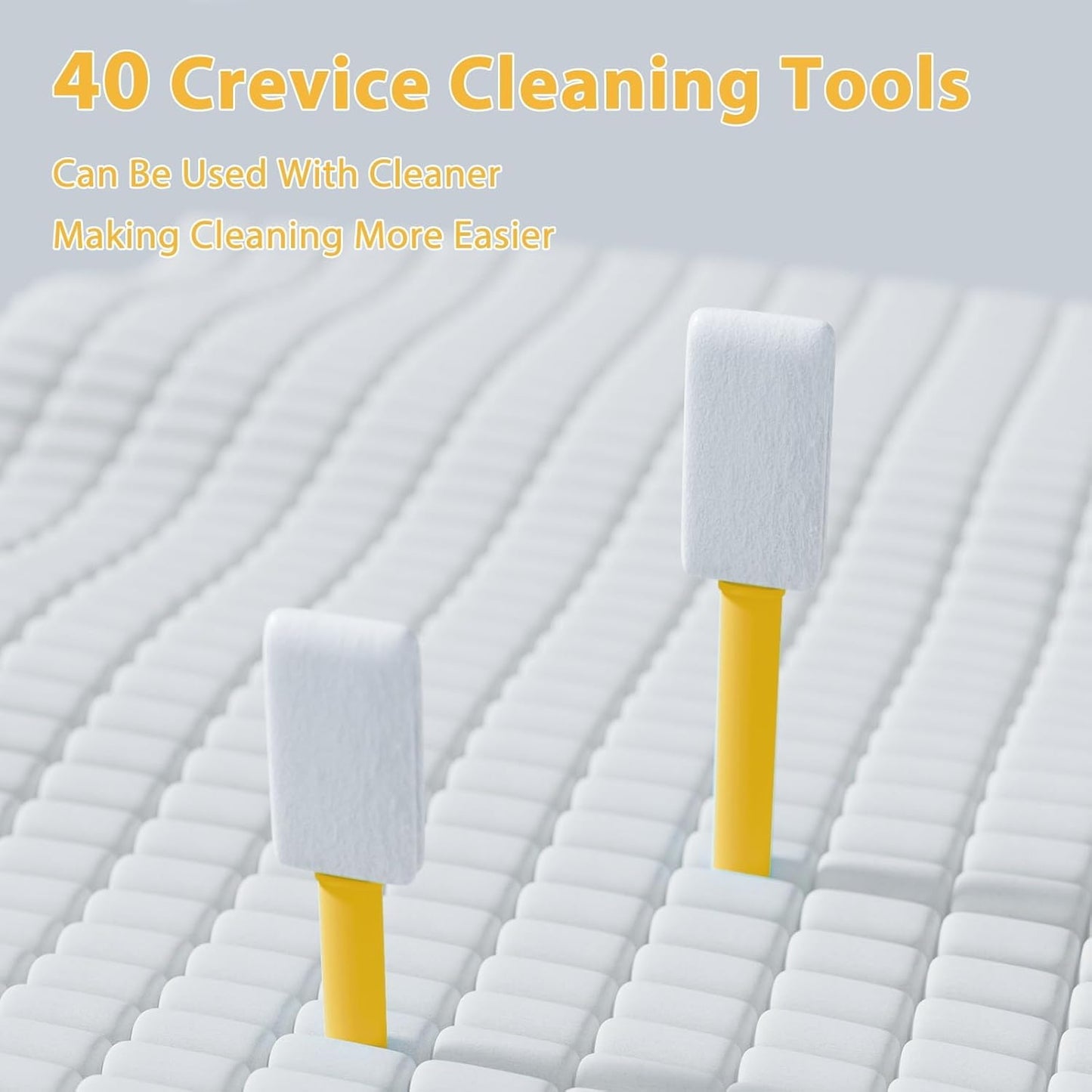 Lumkew 40pcs Crevice Cleaning Brush Tool, Disposable Toilet Brush for Toilet Seat Gaps, Crack and Crevice Cleaner Tools, Blue