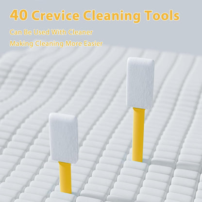 Lumkew 40pcs Crevice Cleaning Brush Tool, Disposable Toilet Brush for Toilet Seat Gaps, Crack and Crevice Cleaner Tools, Blue