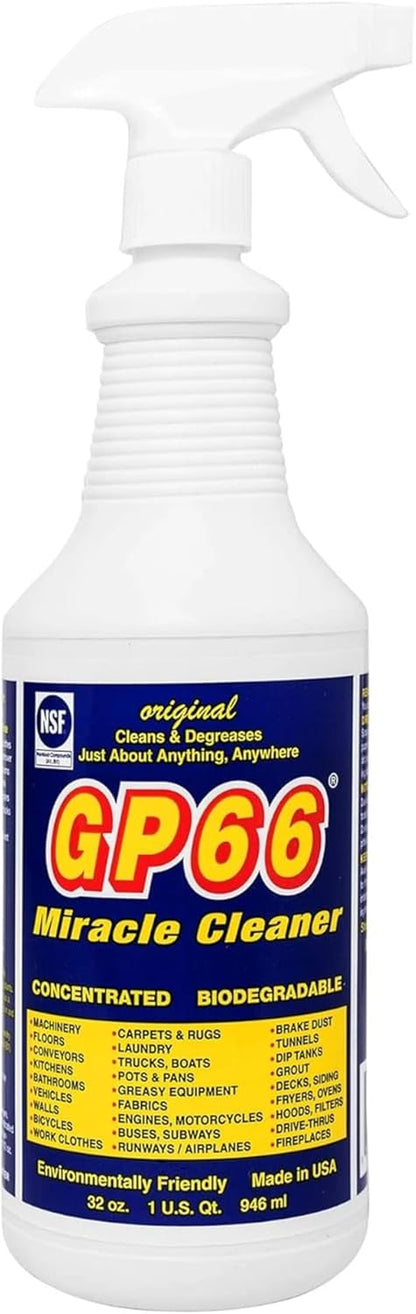 GP66 Green Miracle Cleaner Super Size (32 oz) – Powerful American Made All-Purpose Cleaner, Heavy Duty Concentrated Formula Cleans Kitchens, Bathrooms, Laundry, Ovens, Floors, Engines & More