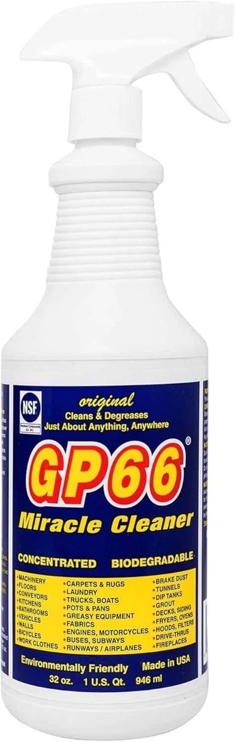 GP66 Green Miracle Cleaner Super Size (32 oz) – Powerful American Made All-Purpose Cleaner, Heavy Duty Concentrated Formula Cleans Kitchens, Bathrooms, Laundry, Ovens, Floors, Engines & More
