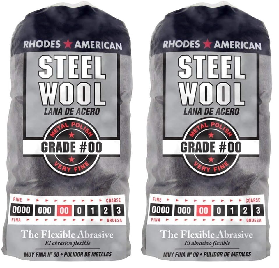 Homax - 33873210009 Steel Wool, Extra Fine Grade #000, 12 Pads