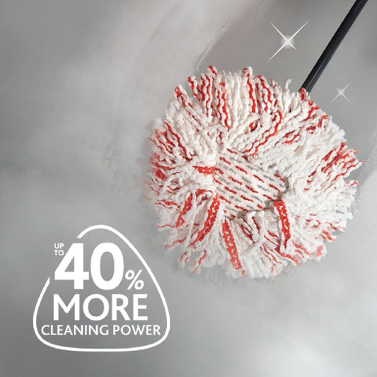 O-Cedar EasyWring Deep Clean Refill (1-Pack) | 40% More Cleaning Power | Microfiber Mop Refill Compatible with O-Cedar EasyWring Spin Mop & Bucket System