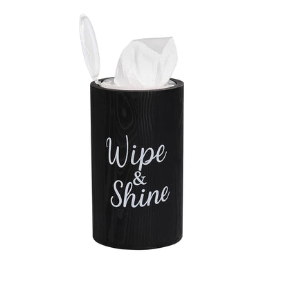 GoFika Wood Disinfecting Wipe Dispenser for Kitchen – Countertop Organizer Caddy, Storage Container White